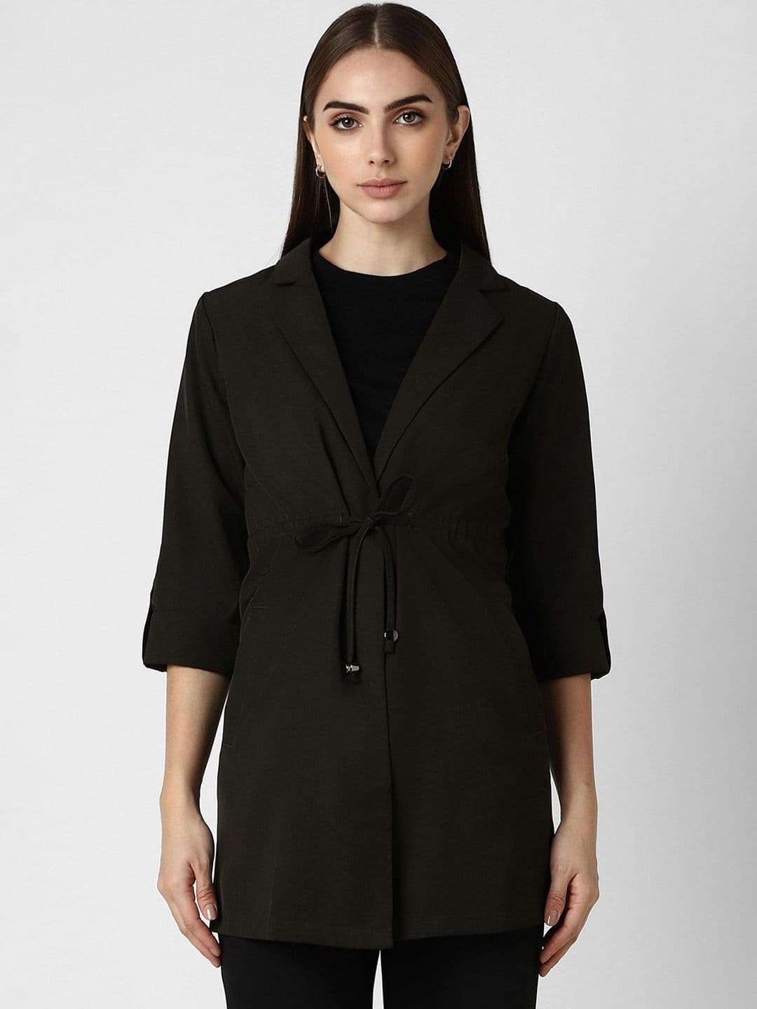 Van Heusen Woman Notched Lapel Collar Slim-Fit Front Open Blazers - view 1