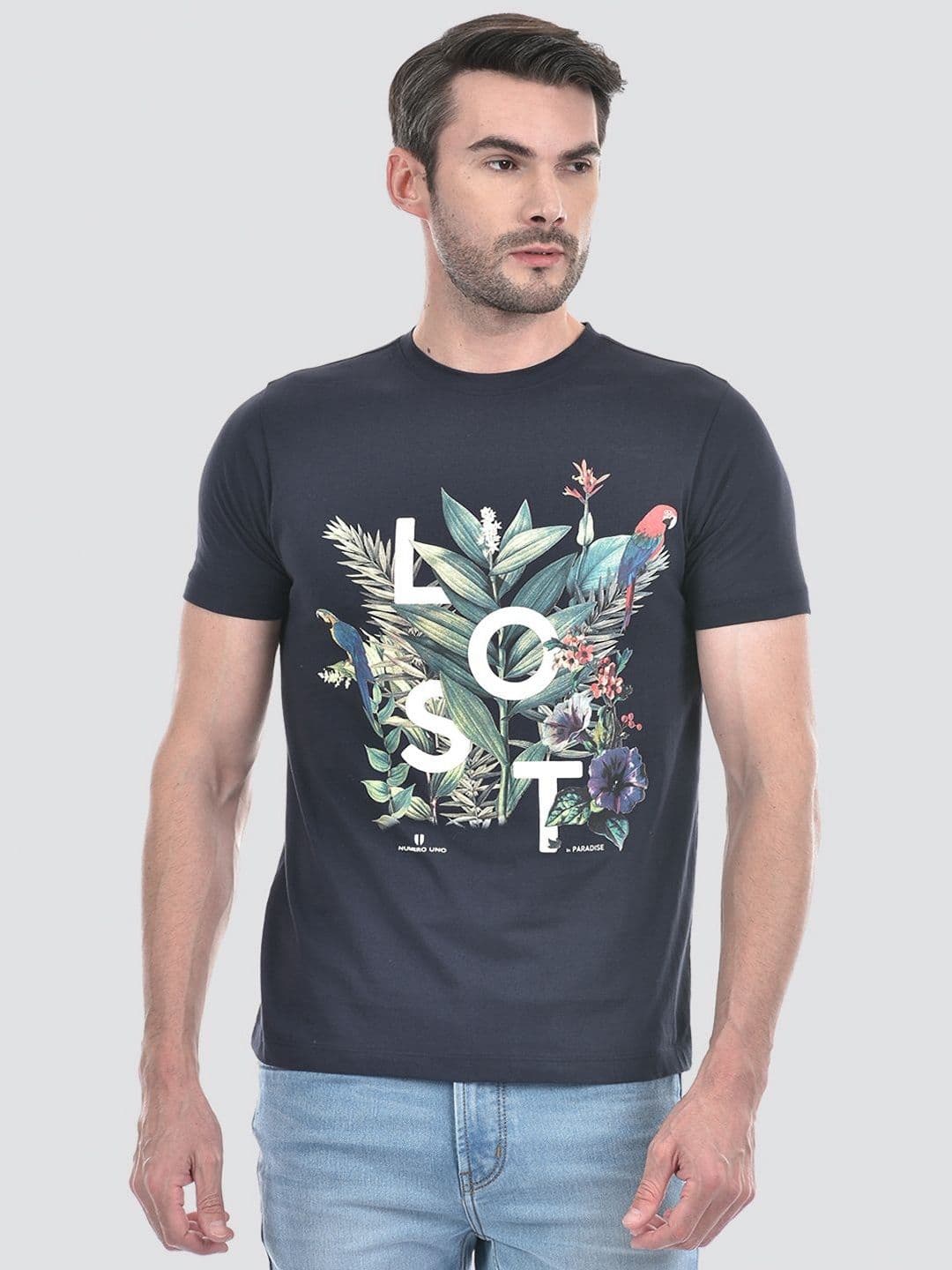 Numero Uno Men Graphic Printed Round Neck Cotton T-shirt - view 1