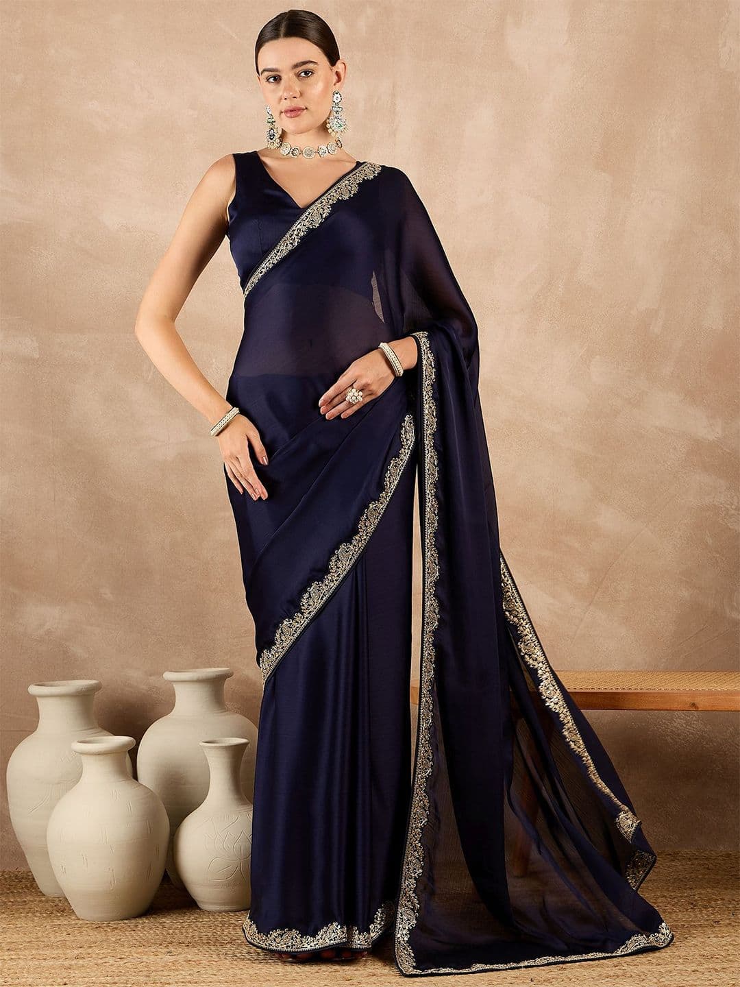 all about you Satin Saree - view 1
