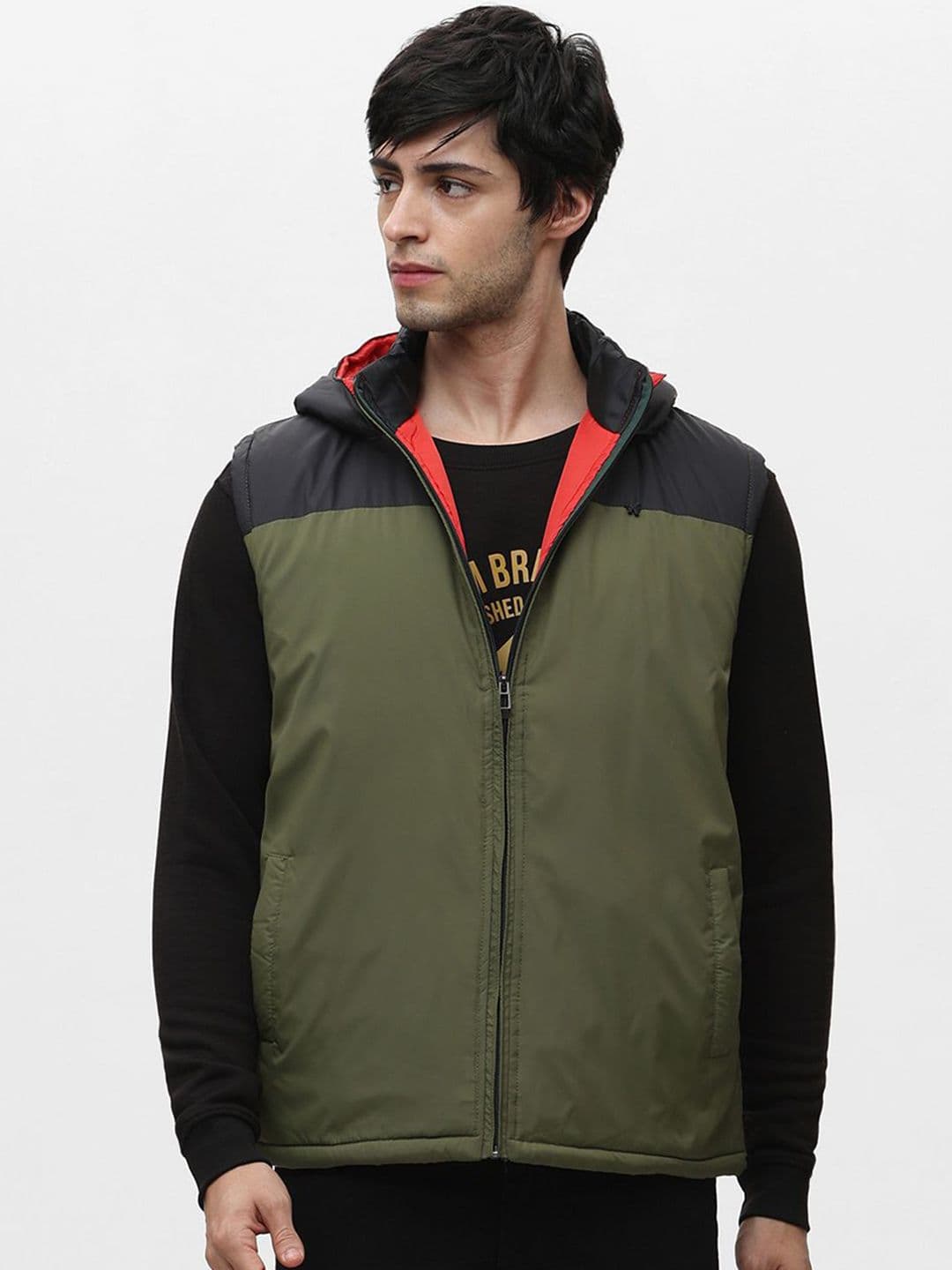 Klub Fox Men Hooded Quilted Jacket with Embroidered - view 1