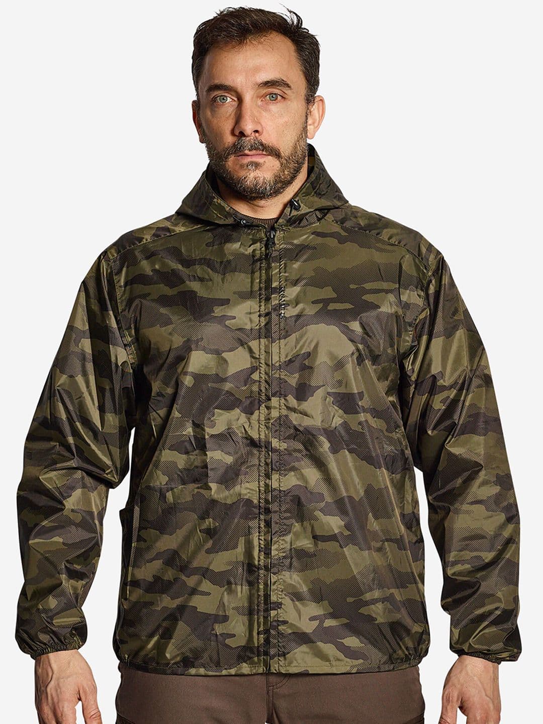 Decathlon Solognac - Men Camo Green Waterproof Wildlife Jackets - view 1