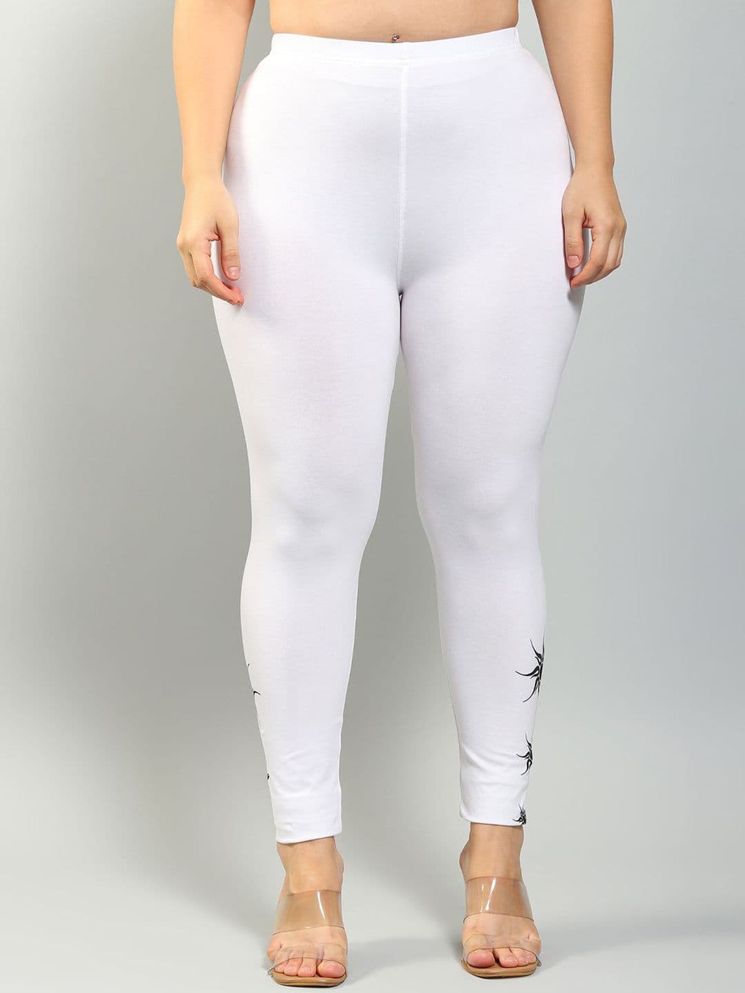 Plus Size Women Printed Cotton Ankle-Length Leggings - view 1