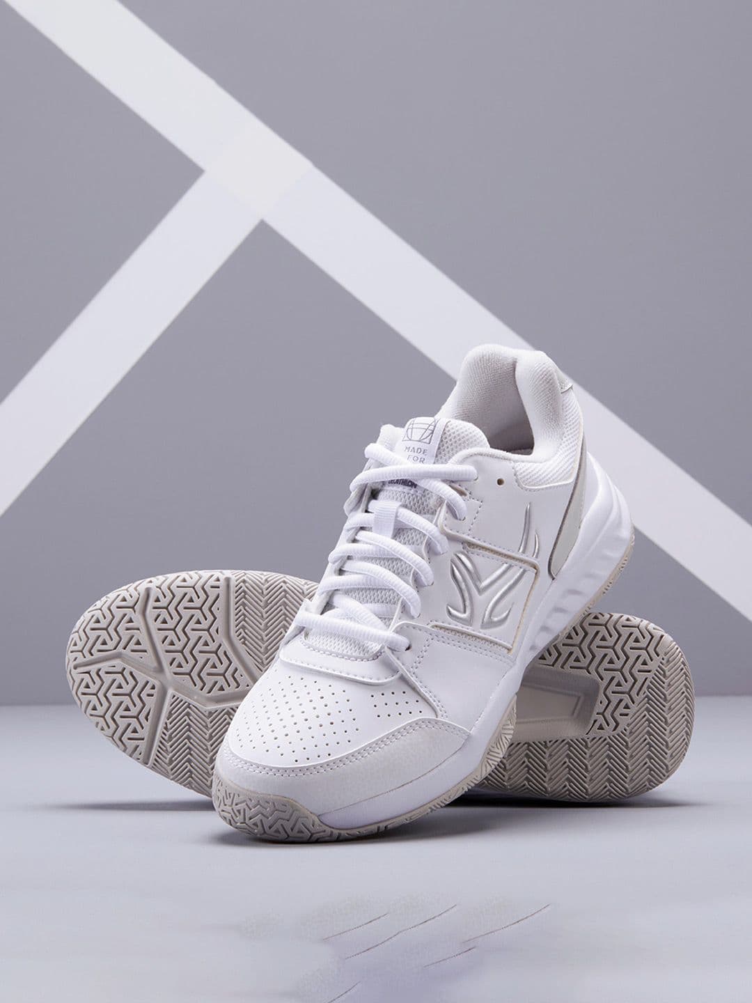 Decathlon Artengo - Women White TS 160 Cushioning Tennis Shoes - view 1