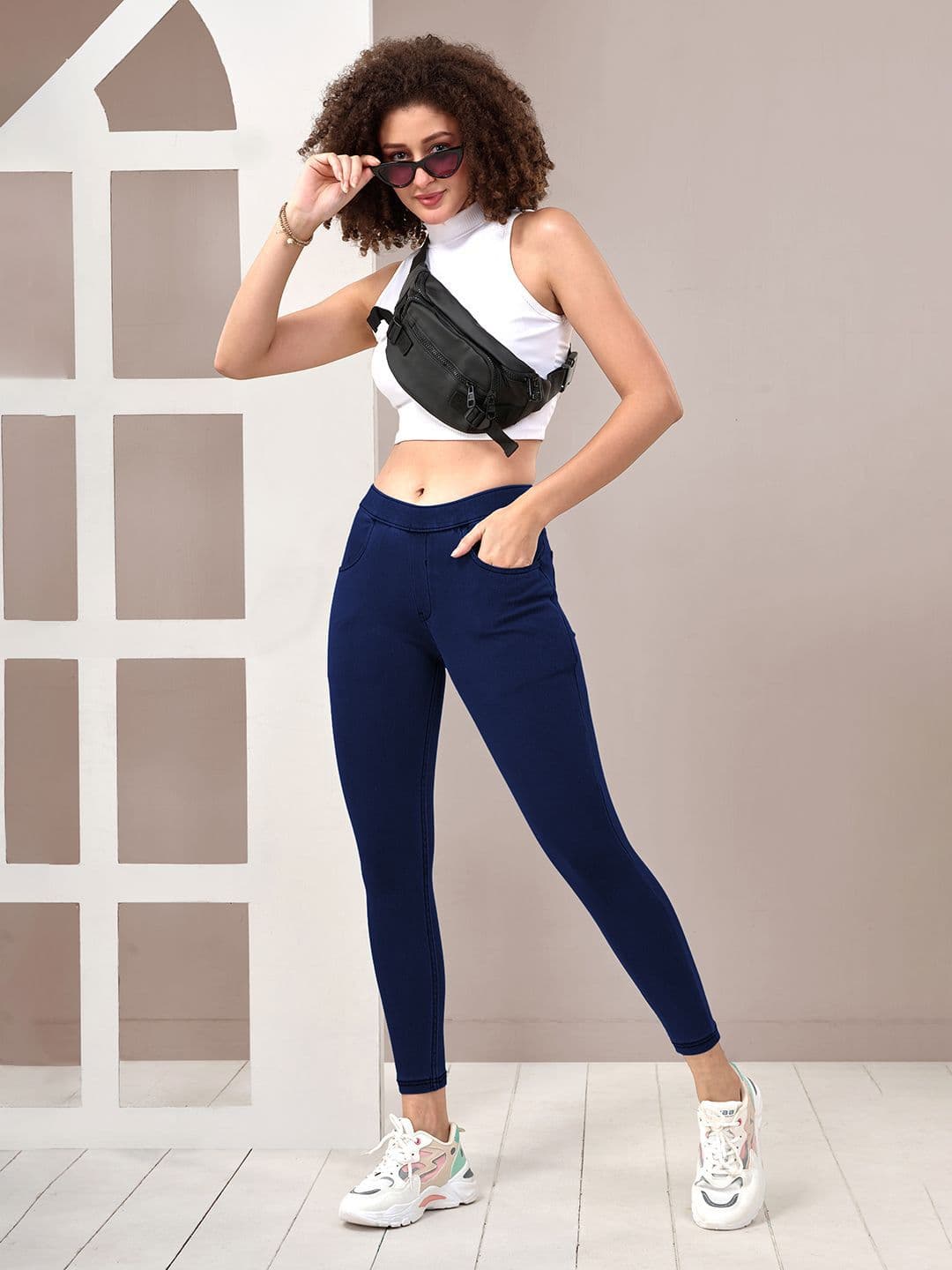 LYRA Women Mid-Rise Denim Jeggings with Pockets - view 1