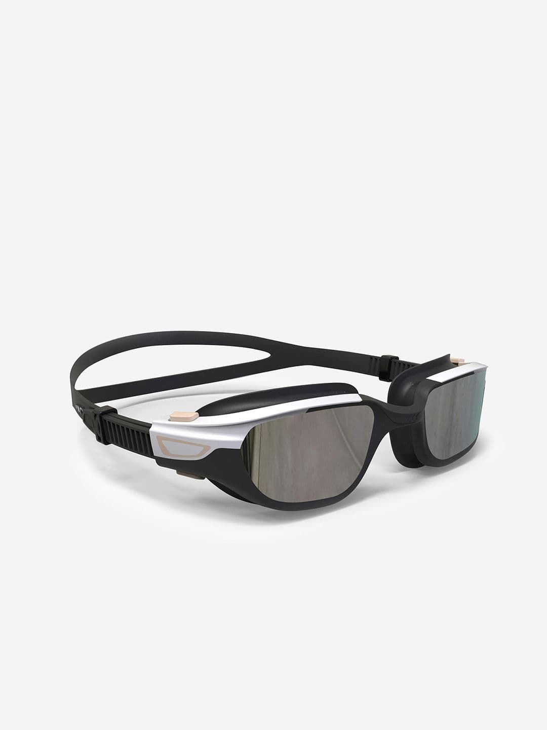 Decathlon Adults Black Beige UV Protection Swimming Goggles - view 1