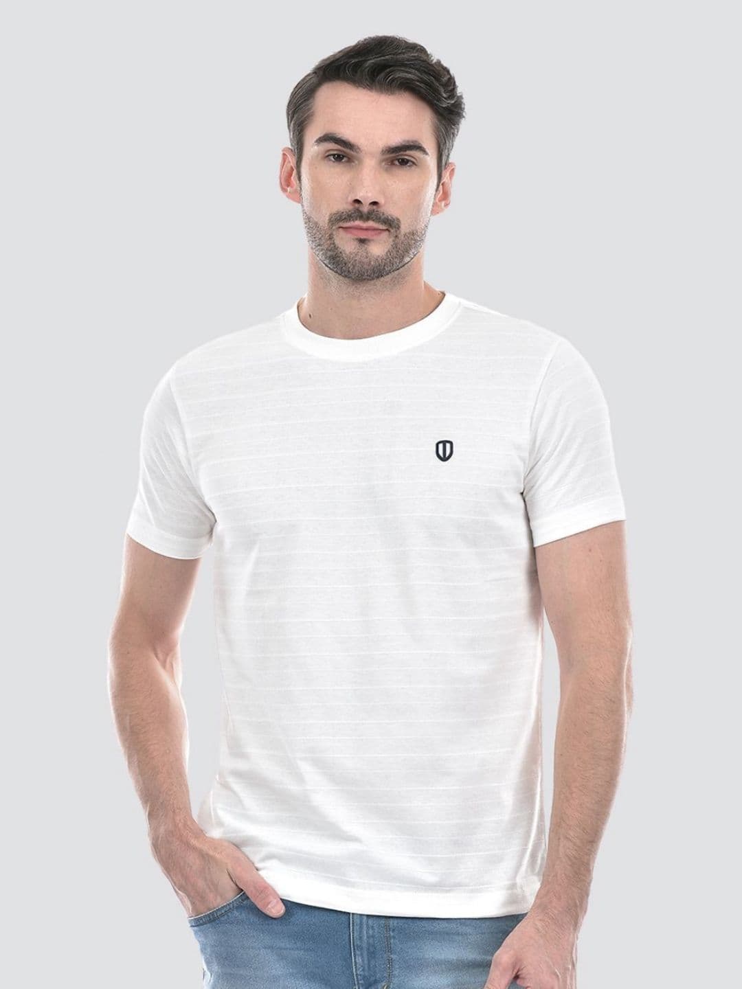 Numero Uno Men Solid Round Neck Cotton T-shirt - view 1