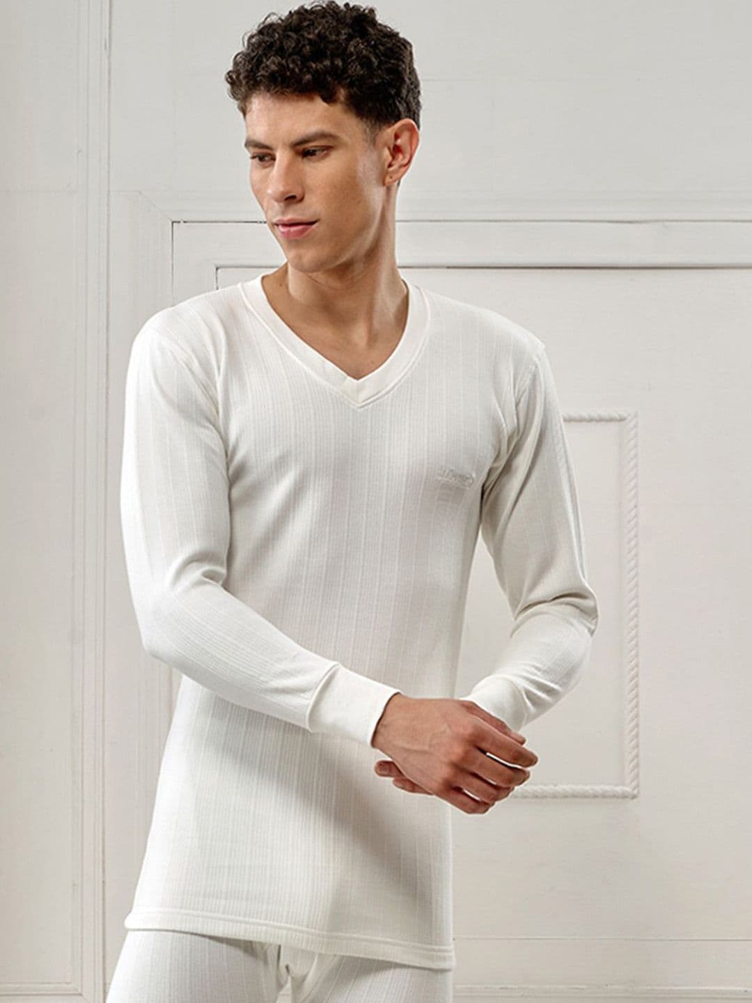 INFERNO Men V Neck Fullslevee Thermal Vest - view 1