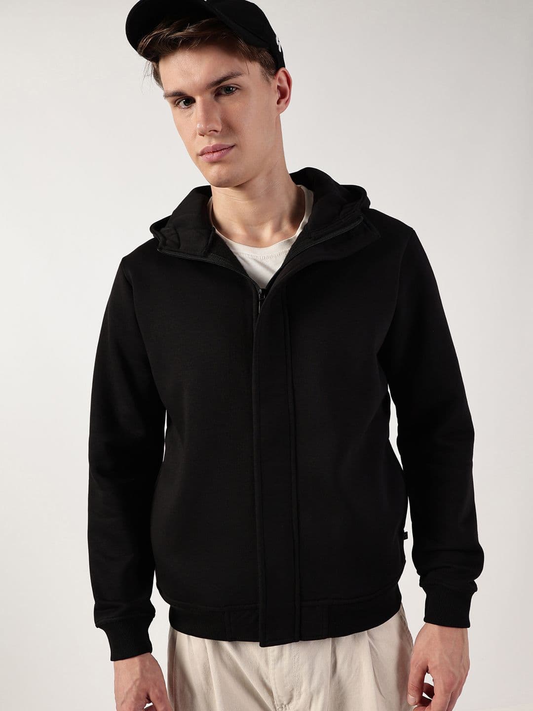 Thomas Scott Men Hooded Solid Casual Open Front Jacket - view 1