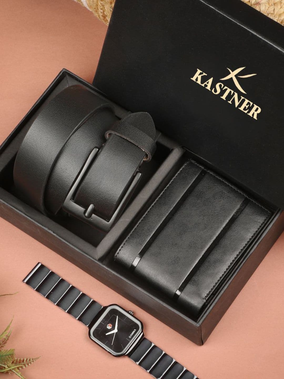 Kastner Men Leather Belt & Wallet Accessory Gift Set - view 1