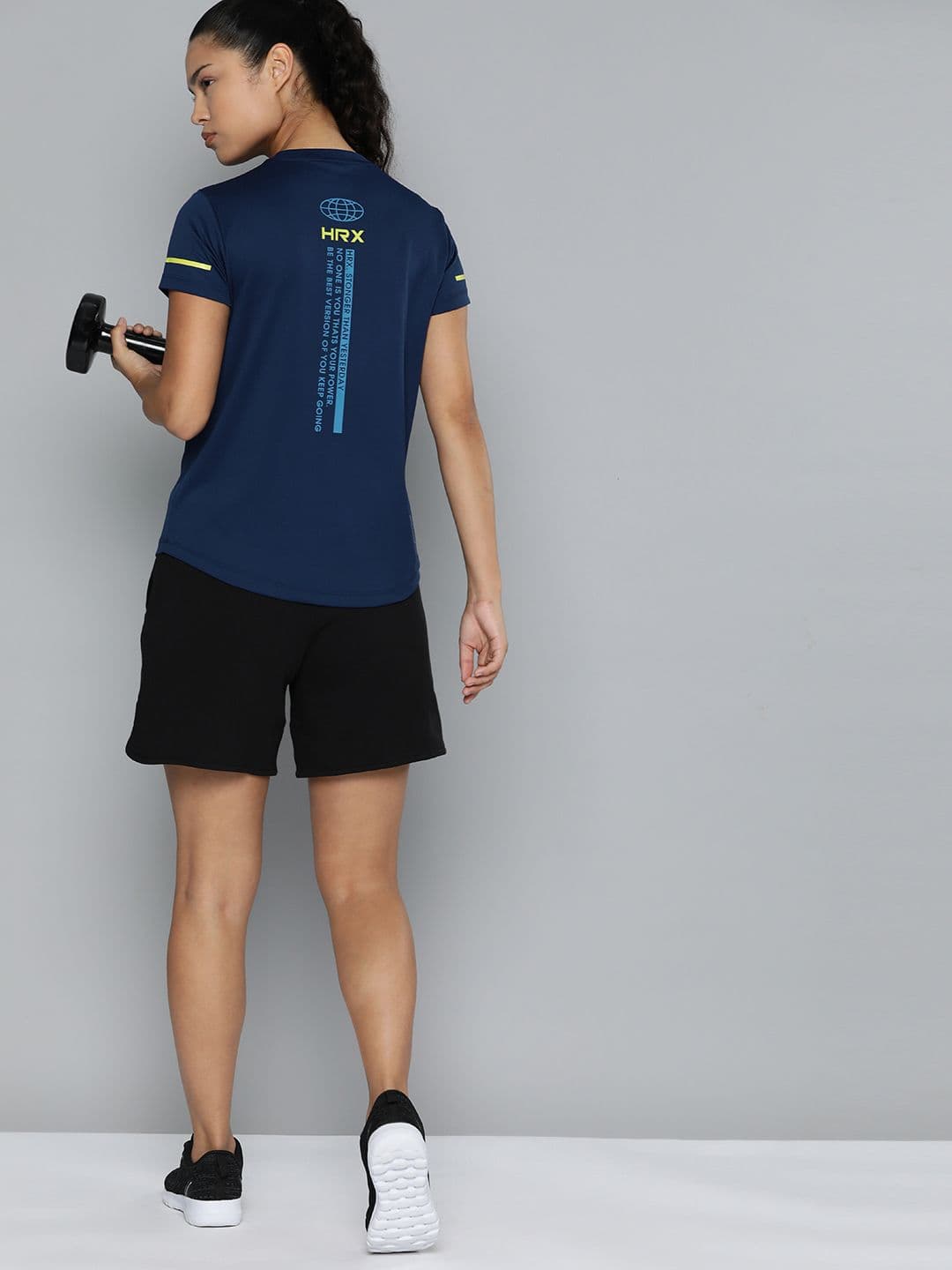 HRX by Hrithik Roshan Back Print Rapid-Dry Training T-shirt - view 1