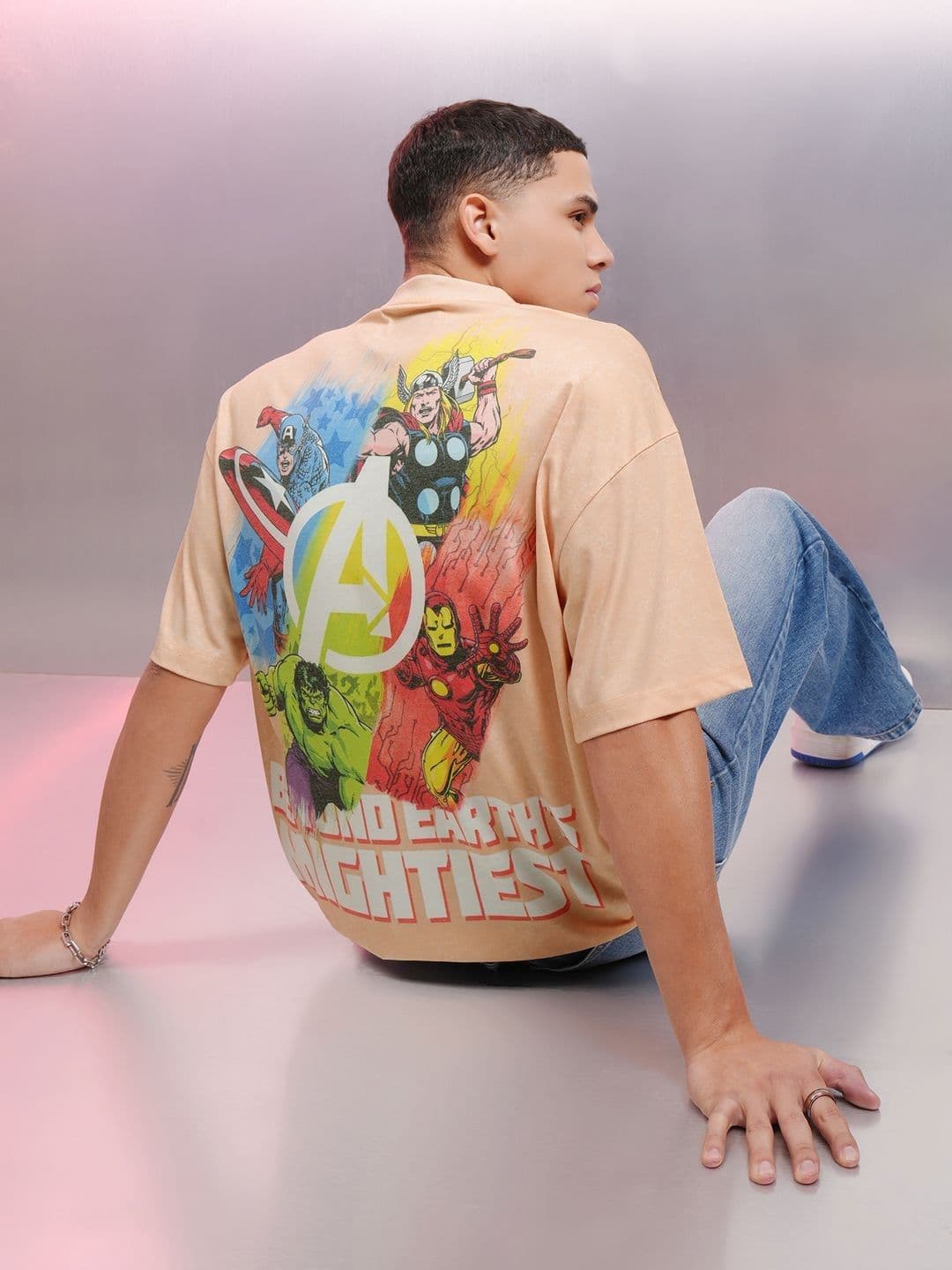 HIGHLANDER Men Avengers Printed Oversized Tshirt - view 1