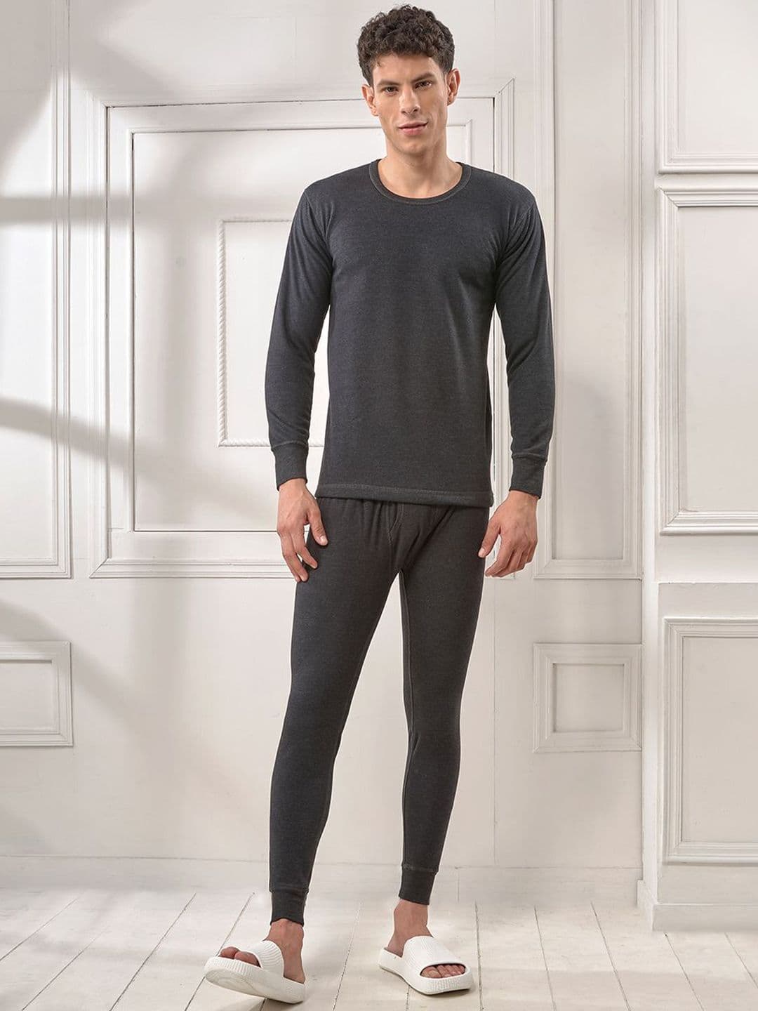 INFERNO Men Polycotton Thermal Vest and Pant Set with Fleeced linning - view 1