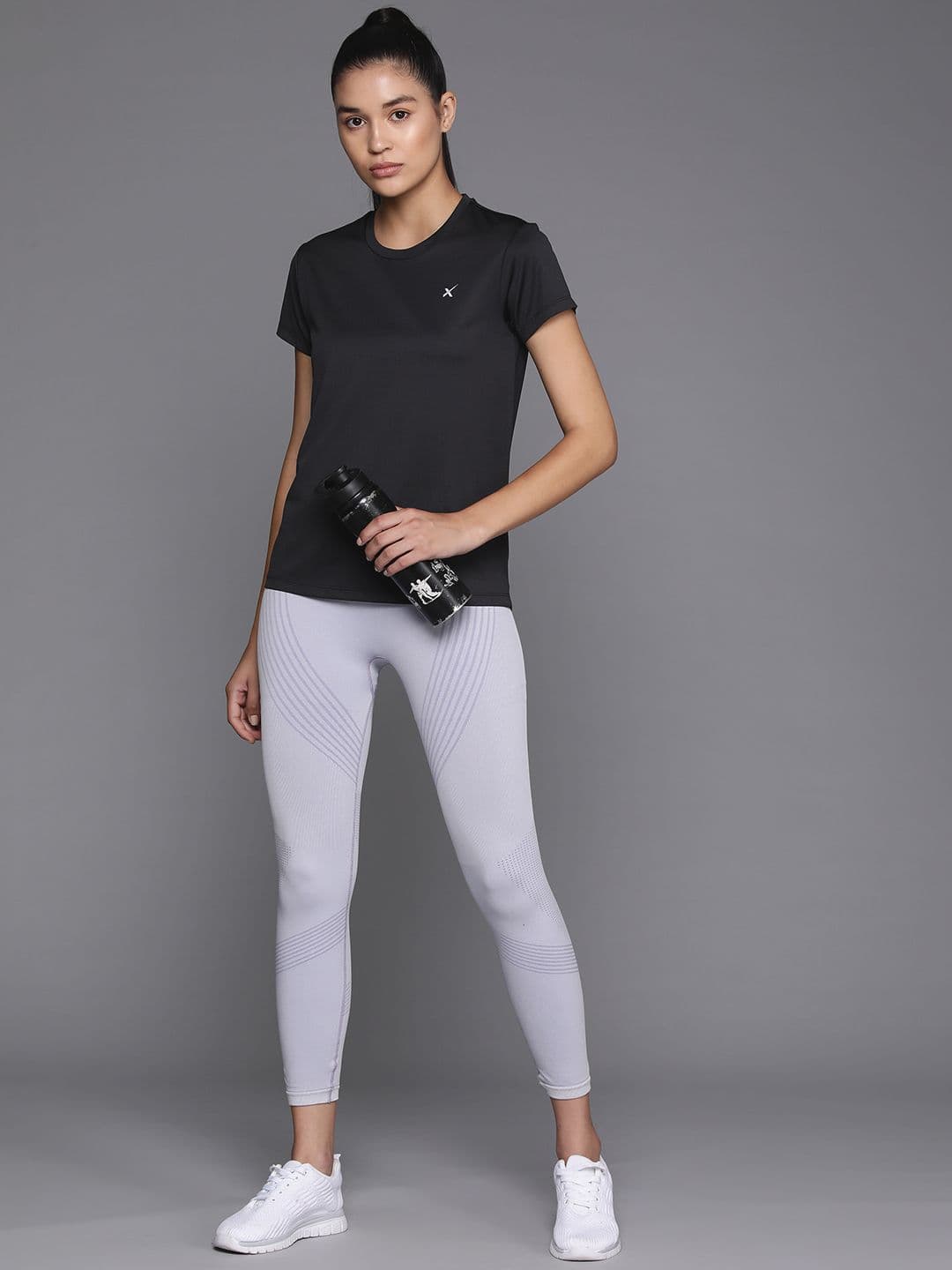 HRX by Hrithik Roshan Reflective Elements Detailed Rapid-Dry Training T-shirt - view 1