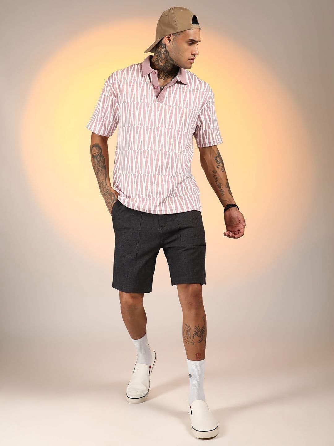 CAHOOT Men Graphic Printed Polo Collar Cotton T-shirt - view 1