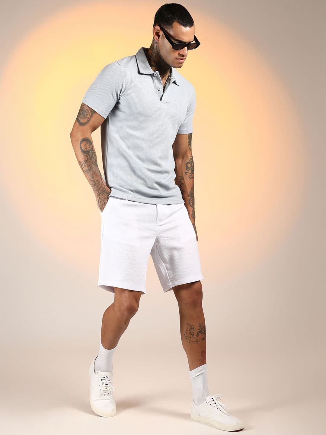 CAHOOT Men Self Design Polo Collar Cotton T-shirt - view 1