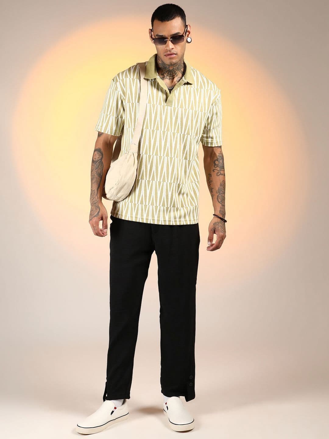 CAHOOT Men Graphic Printed Polo Collar Cotton T-shirt - view 1