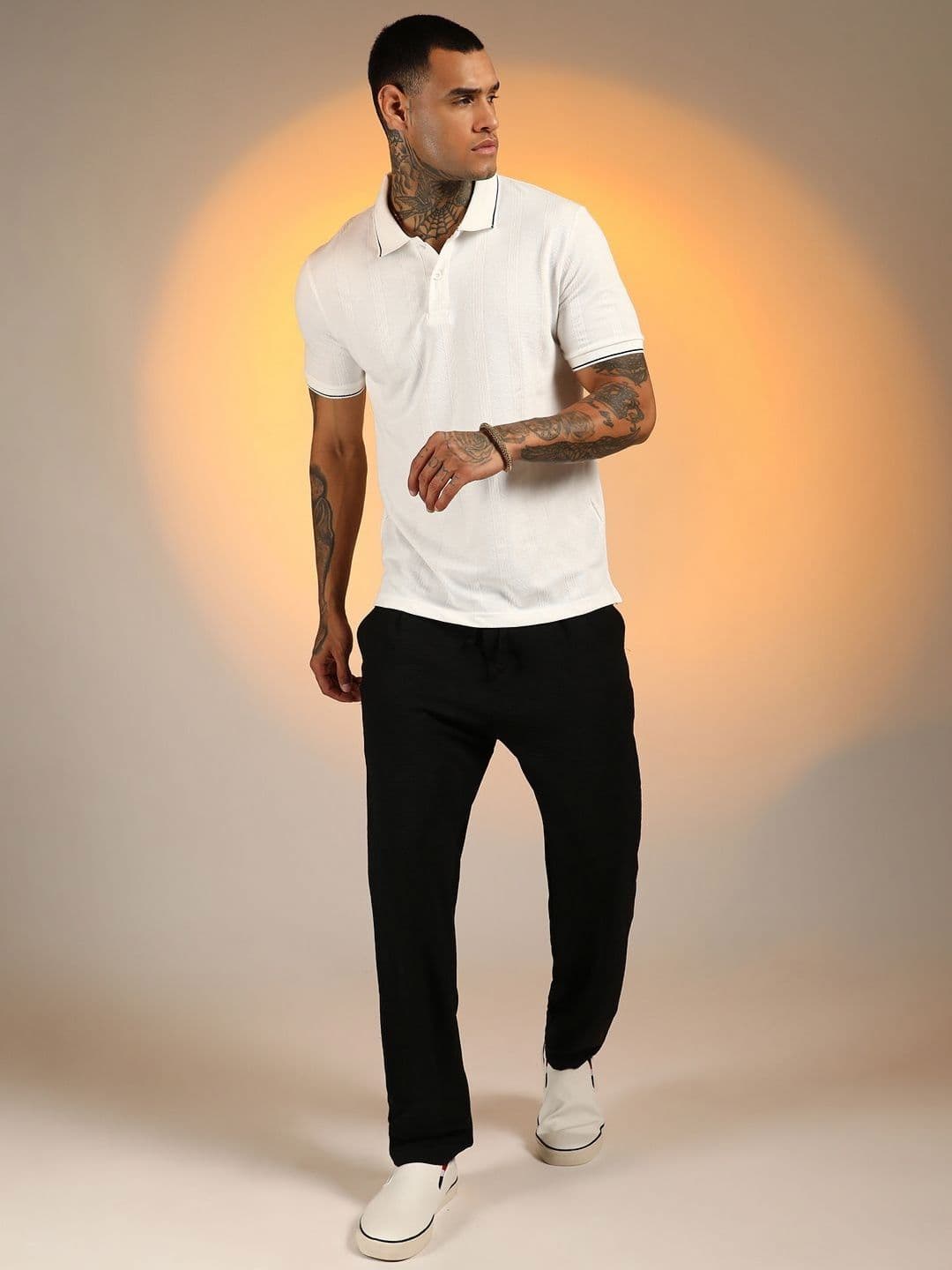 CAHOOT Men Solid Polo Collar Cotton T-shirt - view 1
