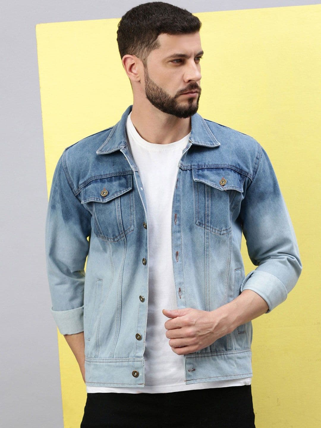 VOXATI Men Washed Denim Jacket - view 1