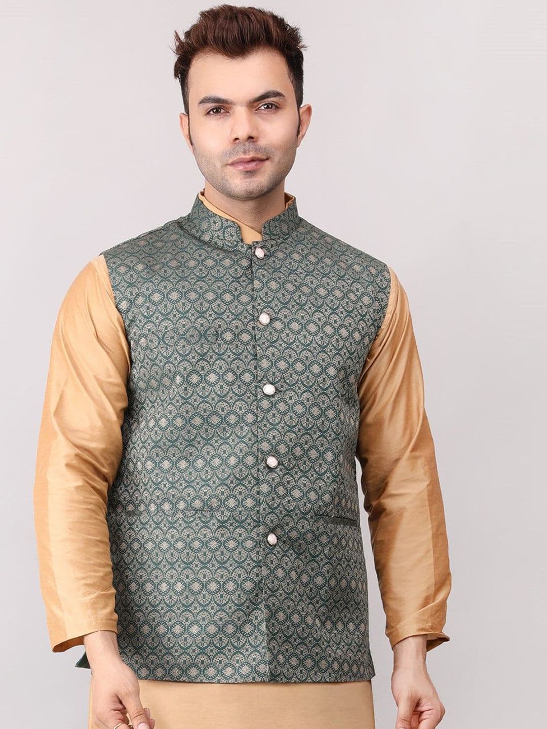 Voniry Men Embroidered Nehru Jackets - view 1