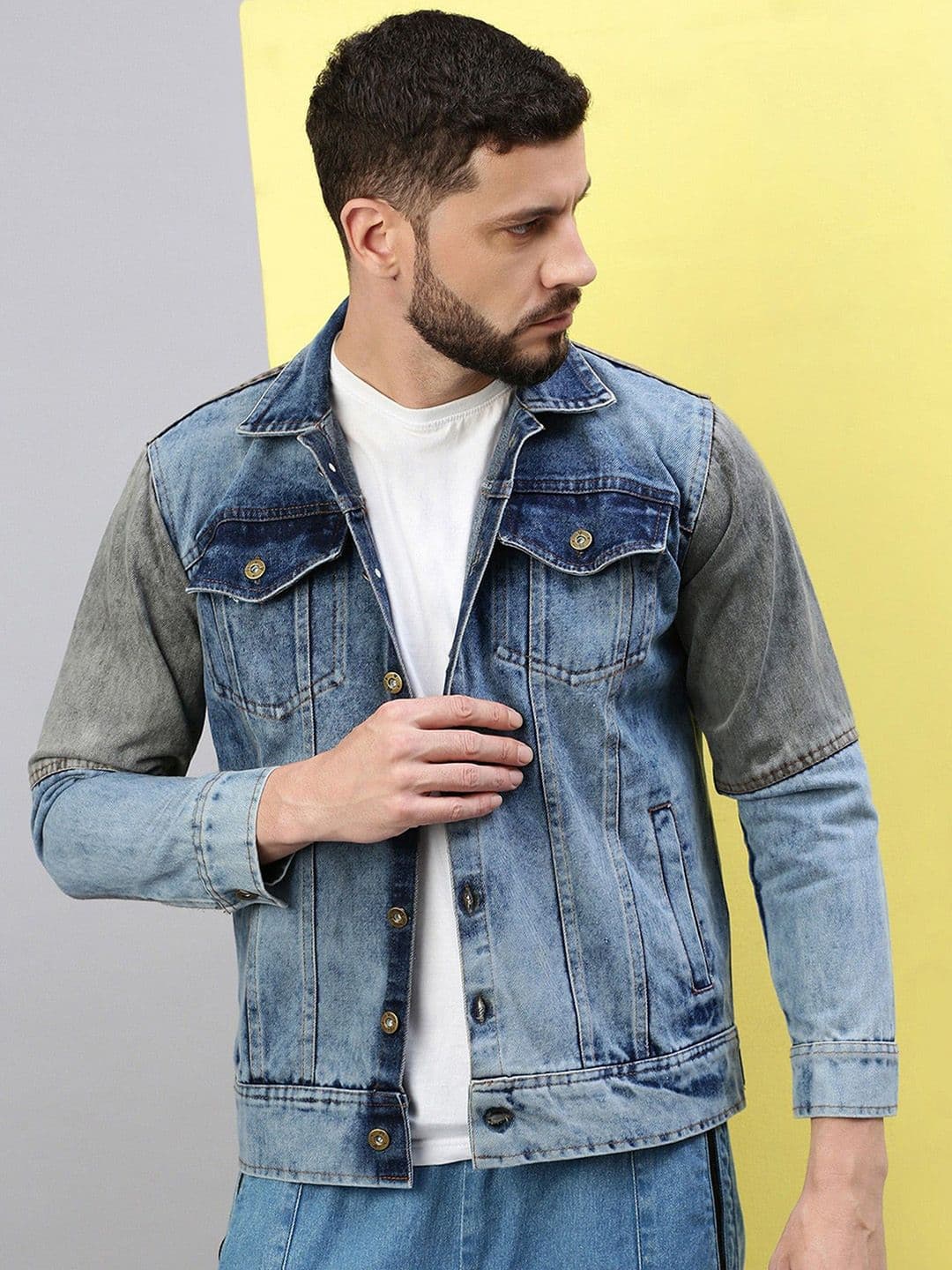 VOXATI Men Washed Denim Jacket - view 1