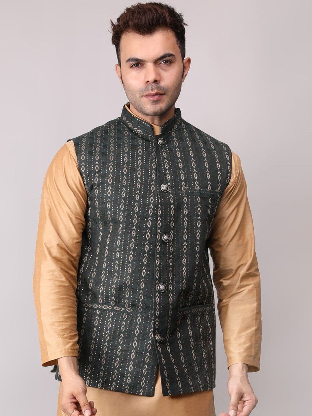 Voniry Men Embroidered Nehru Jacket - view 1