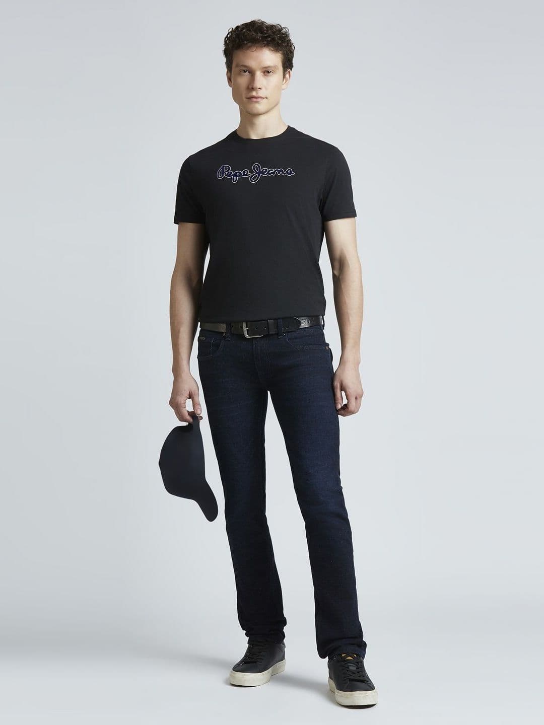 Pepe Jeans Men Brand Logo Printed Round Neck Pure Cotton Slim Fit T-shirt - view 1