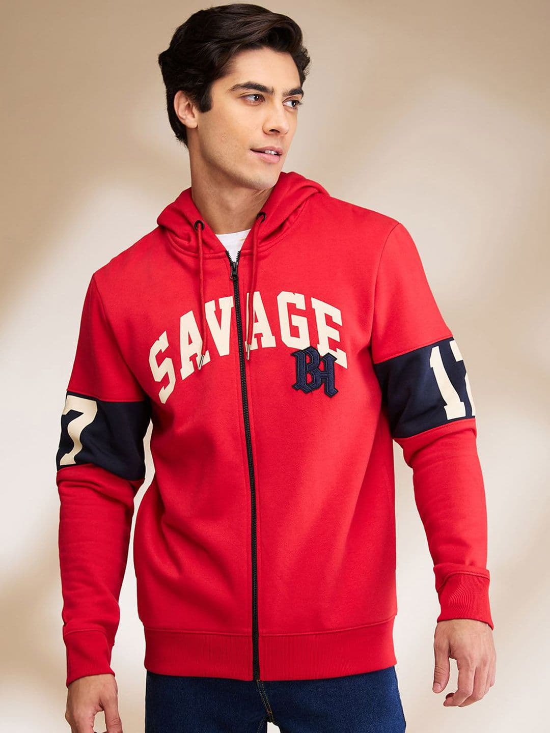 Being Human Men Cotton Typography Printed Sweatshirts with Embroidered - view 1