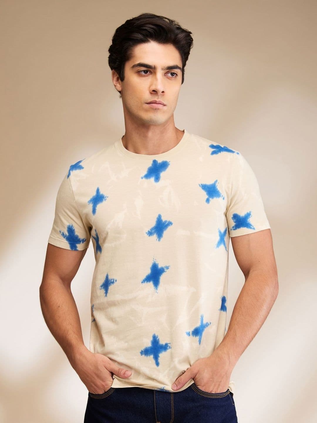 Being Human Men Conversational Printed Round Neck Cotton T-shirt - view 1