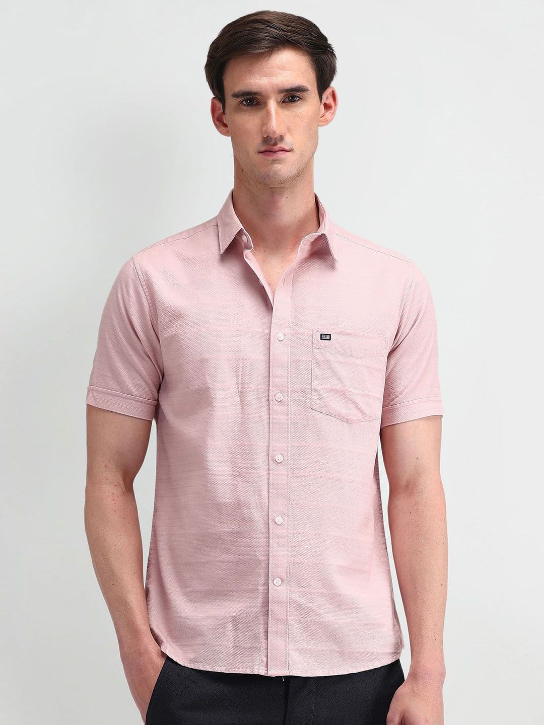 Arrow Sport Men Classic Spread Collar Textured Cotton Casual Shirt - view 1