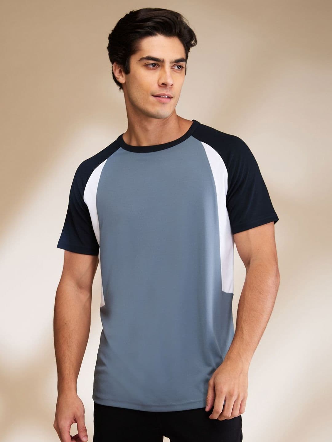 Being Human Men Colourblocked Round Neck Cotton T-shirt - view 1