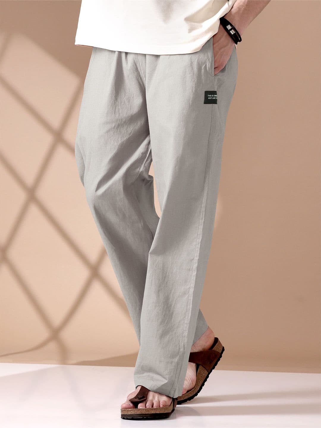 Beyoung Men Loose-Fit Cotton Lounge Pants - view 1