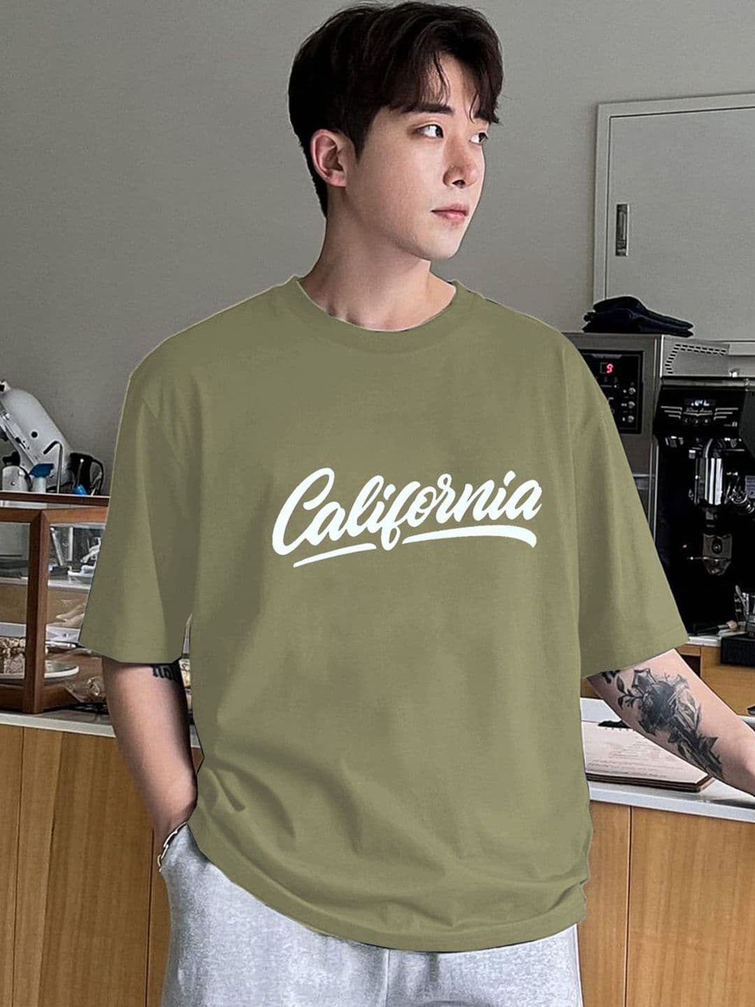 Genzy Men Typography Printed Oversized T-shirt - view 1