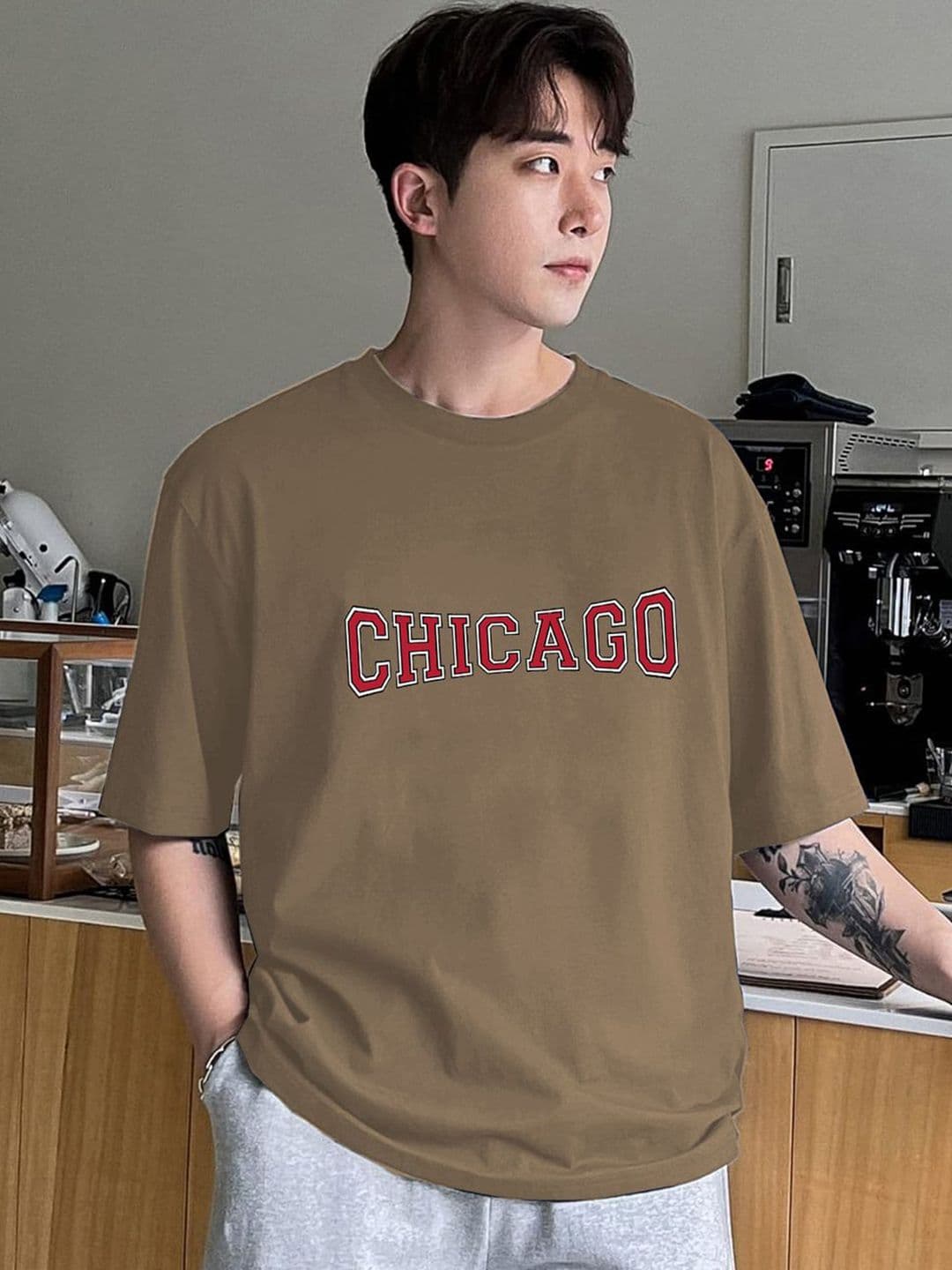 Genzy Men Oversized Typography T-shirt - view 1
