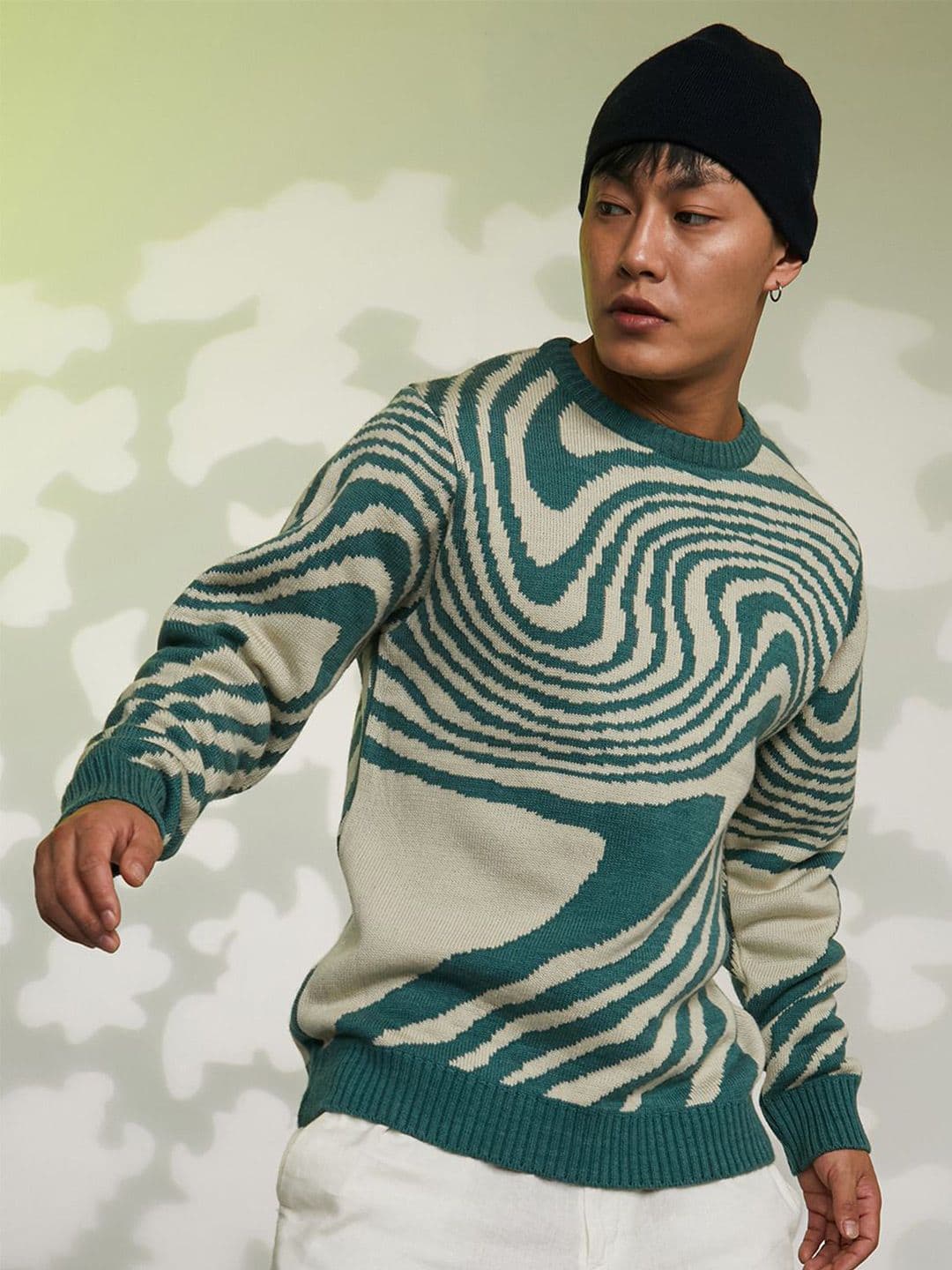 CAHOOT Men Stripe Woollen Pullover Sweaters - view 1