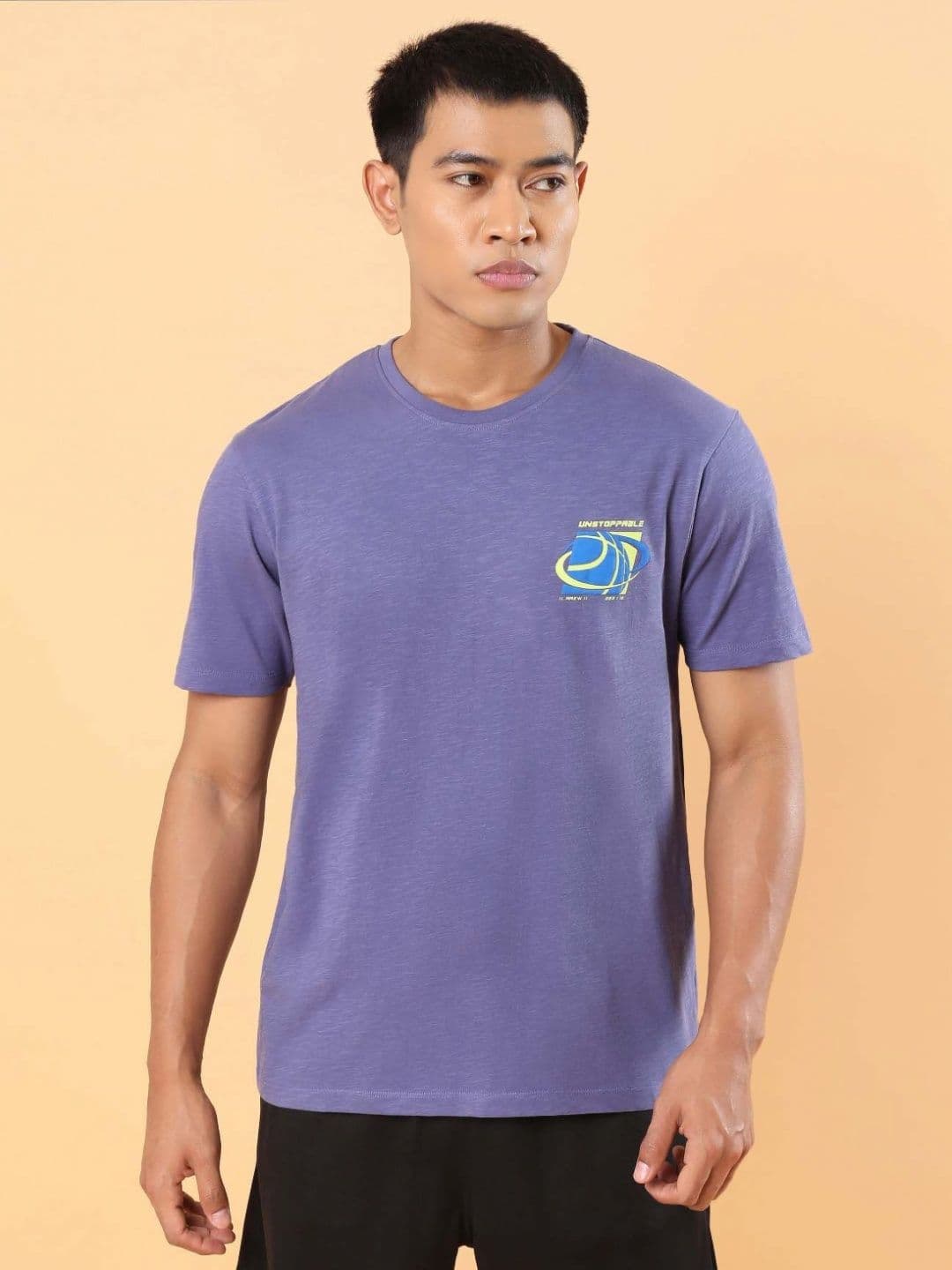 CULT Men Typography Printed Bio Finish Applique T-shirt - view 1
