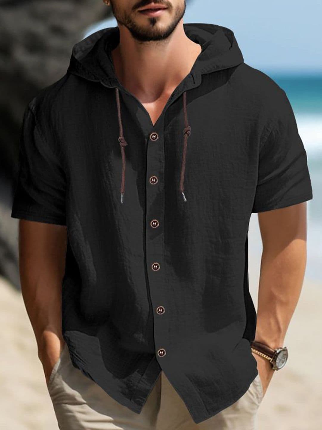 StyleCast x Revolte Men Hooded T-shirt - view 1