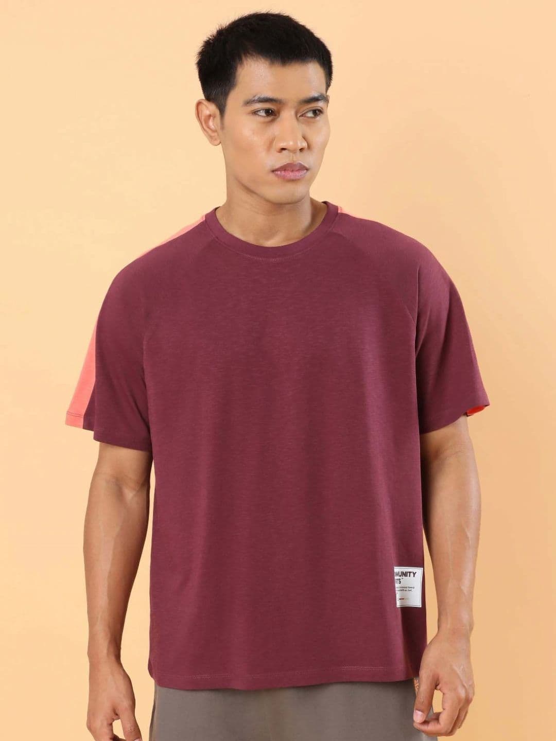 CULT Men Maroon Community Sports Relaxed fit T-shirt - view 1