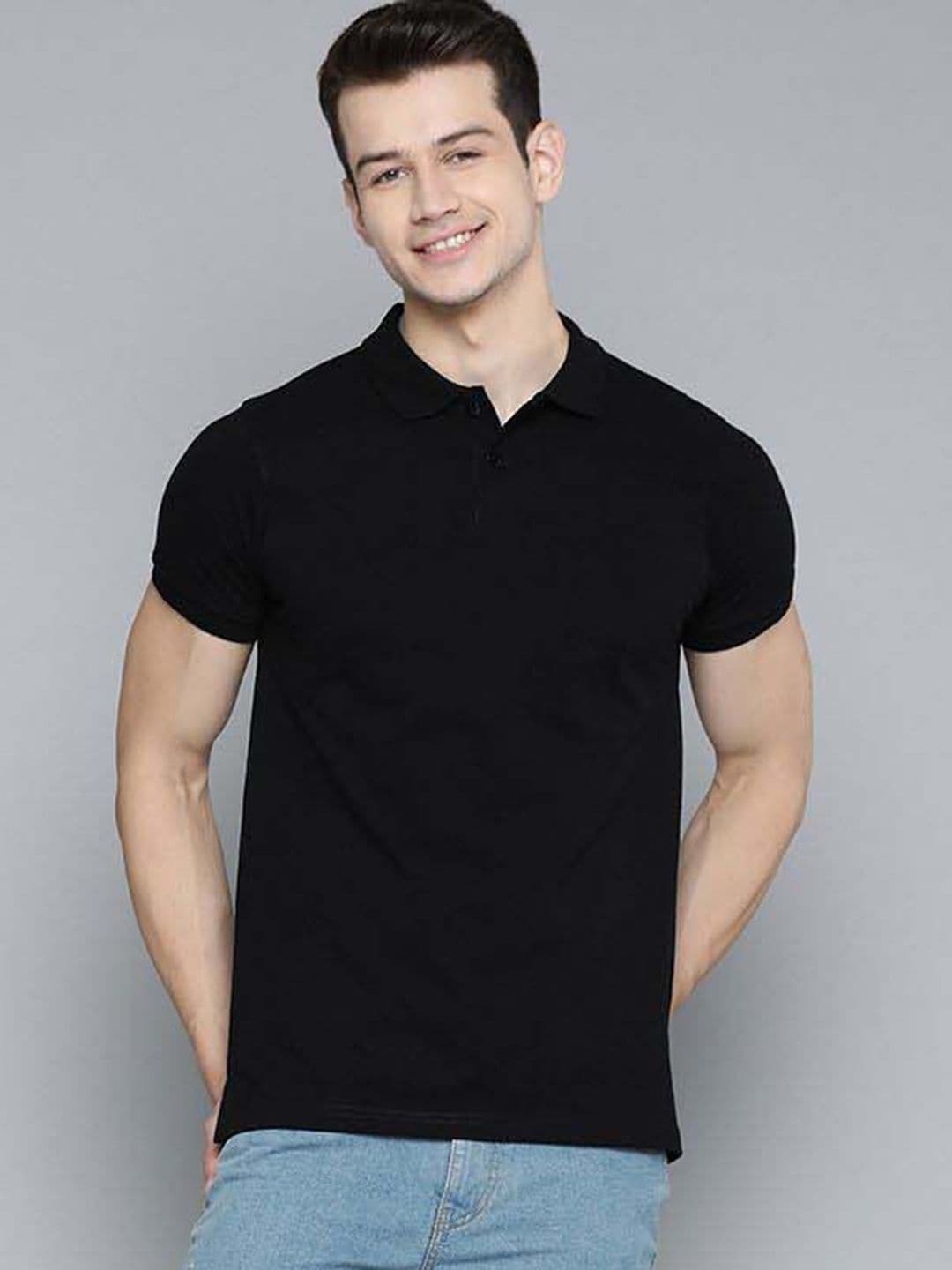 Organic Chics Men Dri-FIT Solid Polo Collar Slim Fit T-shirt - view 1