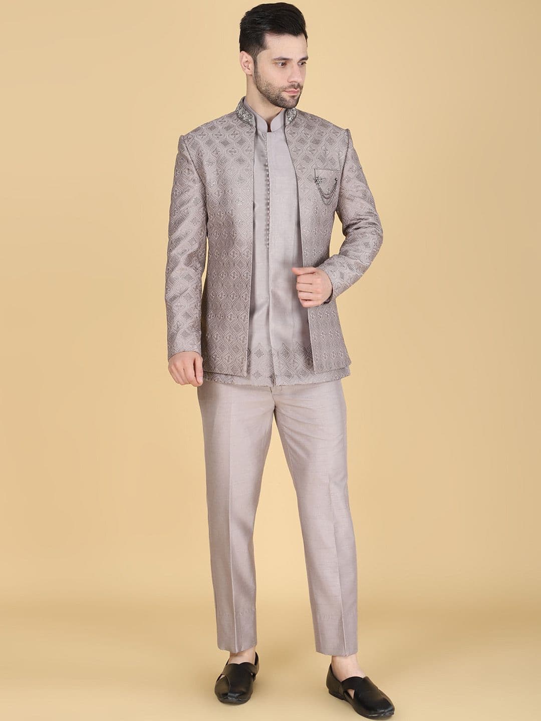 Denis Parkar Embroidered Sherwani Set - view 1