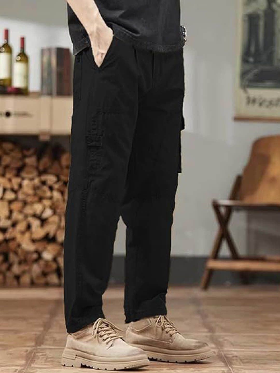 R.Code by The Roadster Life Co. Men High-Rise Cotton Cargos Trousers - view 1