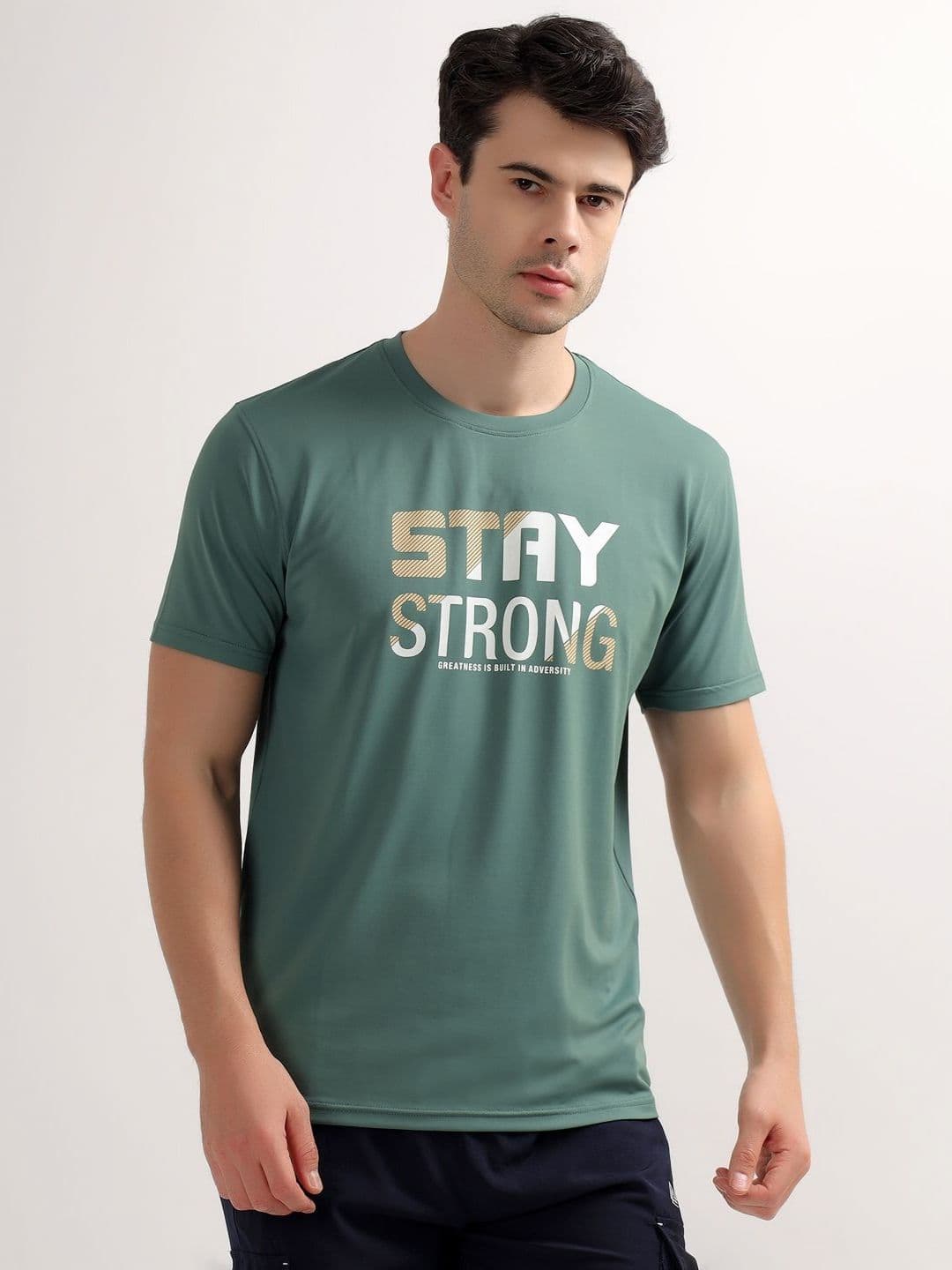 Cantabil Men Typography Printed Round Neck Slim Fit T-shirt - view 1