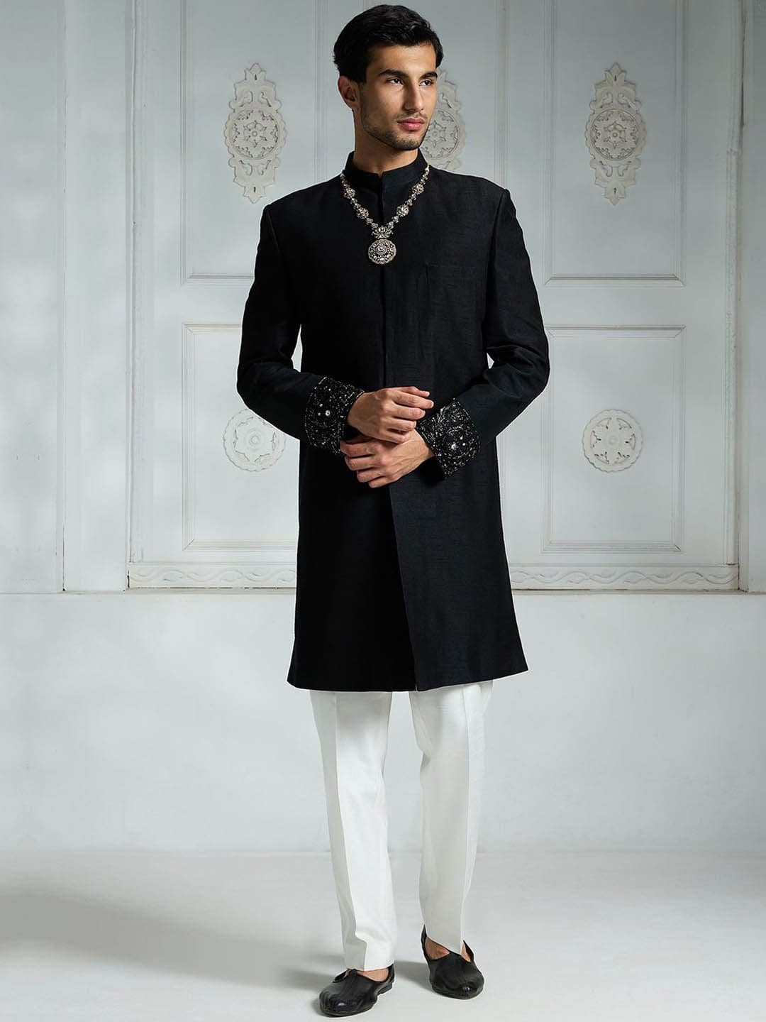 Rivaar By Rocky Star Embroidered Sherwani Set - view 1