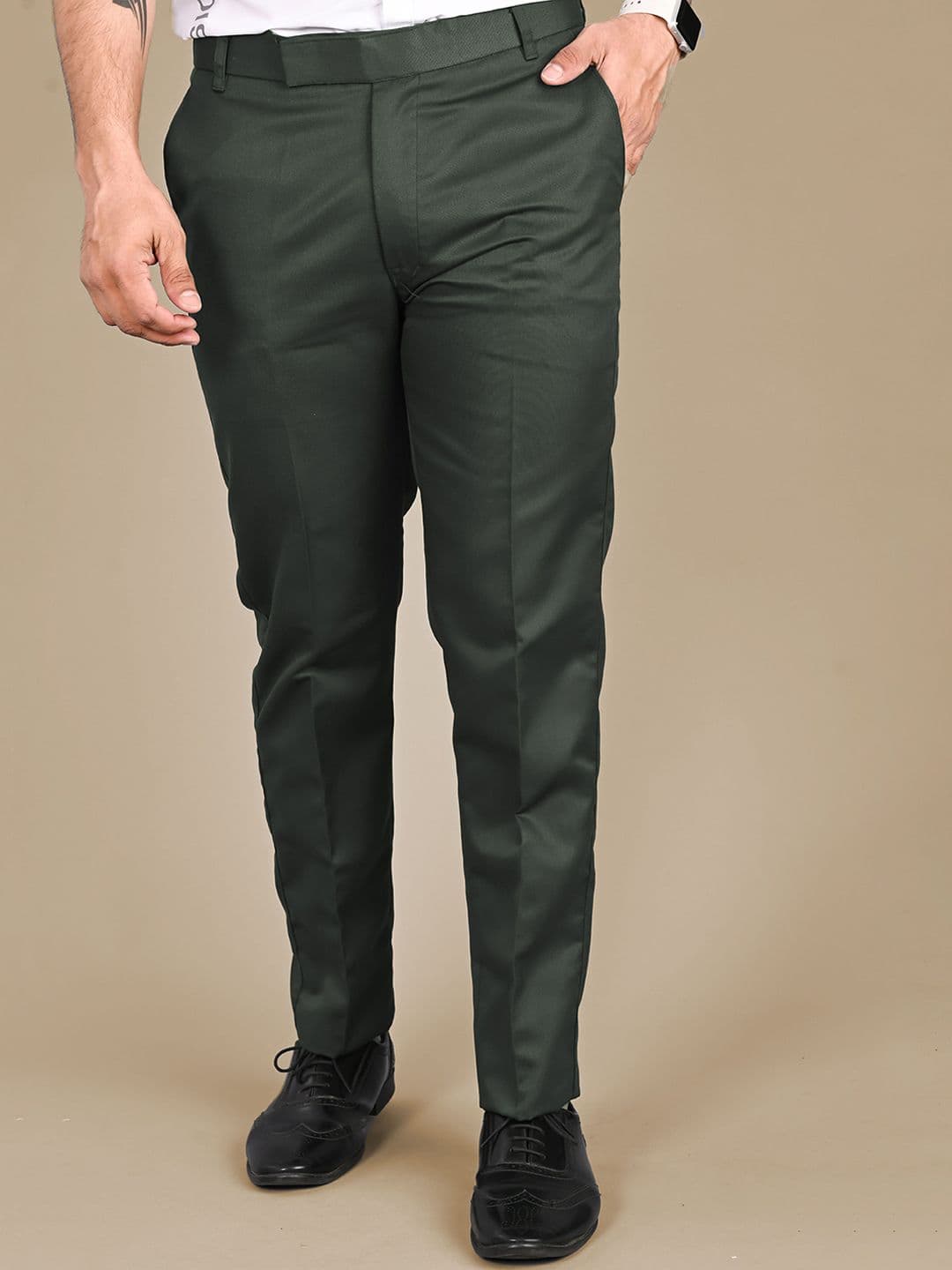 MANCREW Men Cotton Tailored Mid-Rise Trousers - view 1