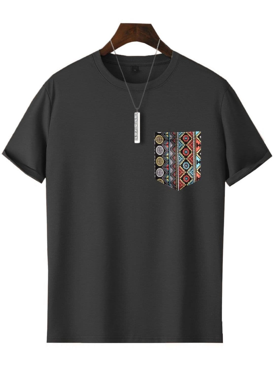 Moda Rapido Black Solid Regular Fit Cotton T-shirt - view 1