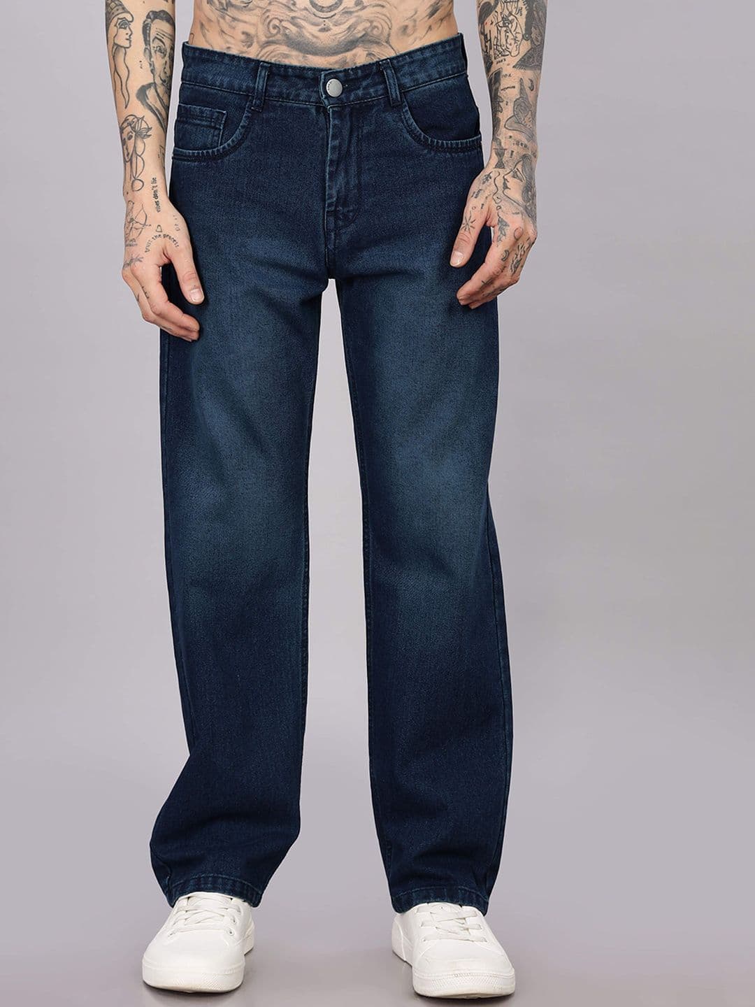 Kolor Fusion Men Cotton Loose Mid-Rise Light Fade Jeans - view 1
