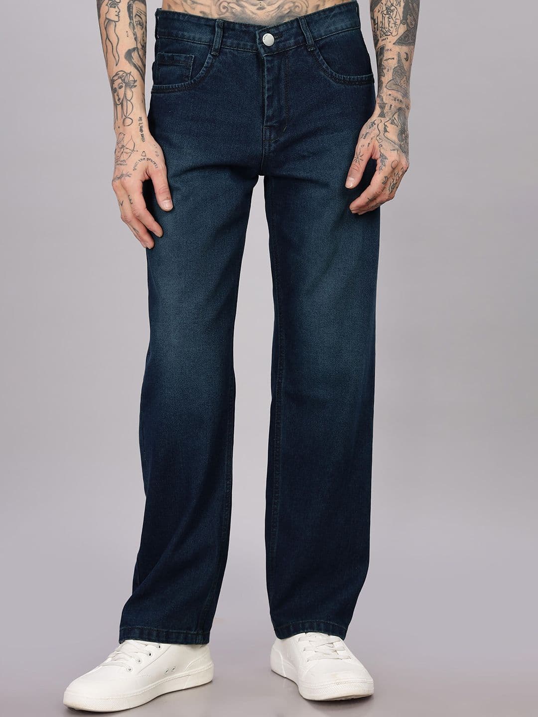 Kolor Fusion Men Loose Mid-Rise Light Fade Clean Look Cotton Jeans - view 1