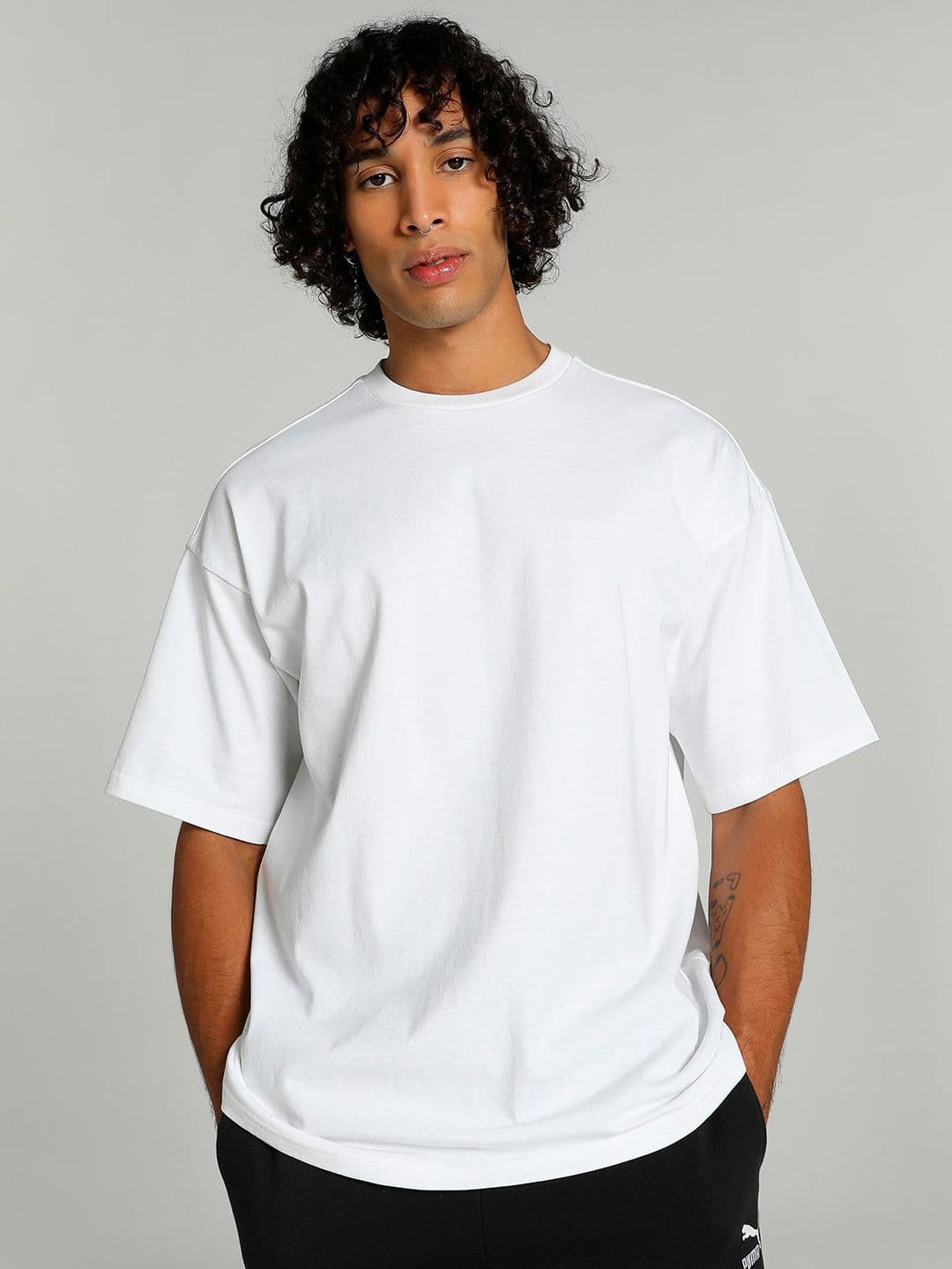 Jack Paris Men Solid Cotton Oversized T-shirt - view 1