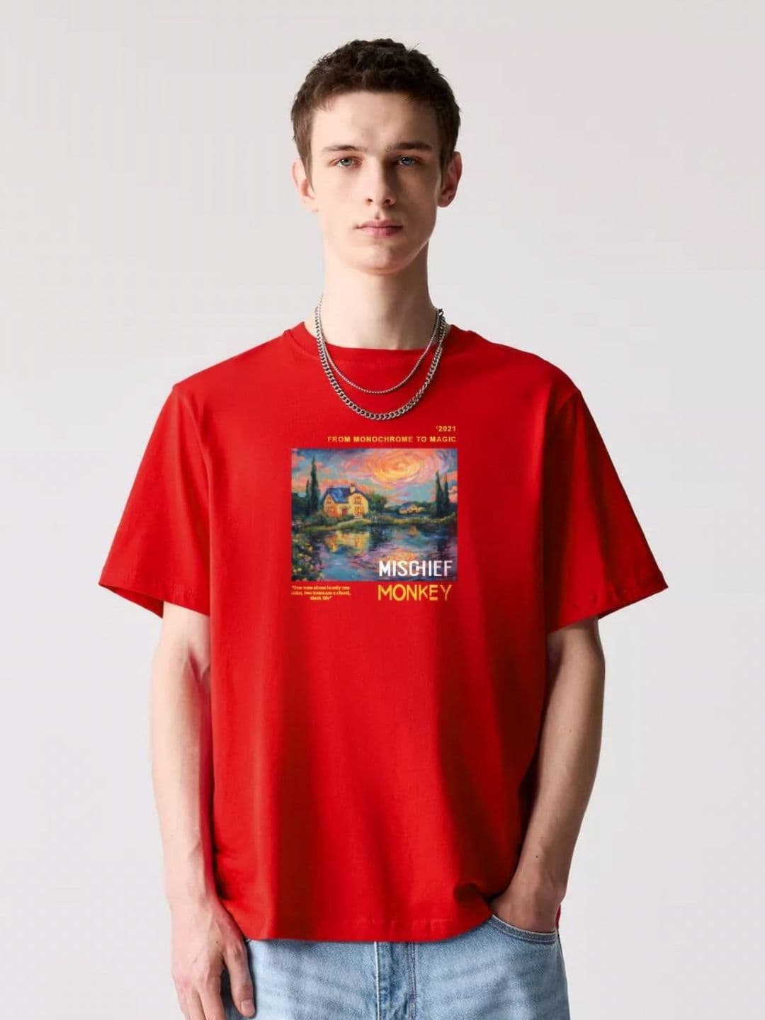 MISCHIEF MONKEY Men Graphic Printed T-shirt - view 1
