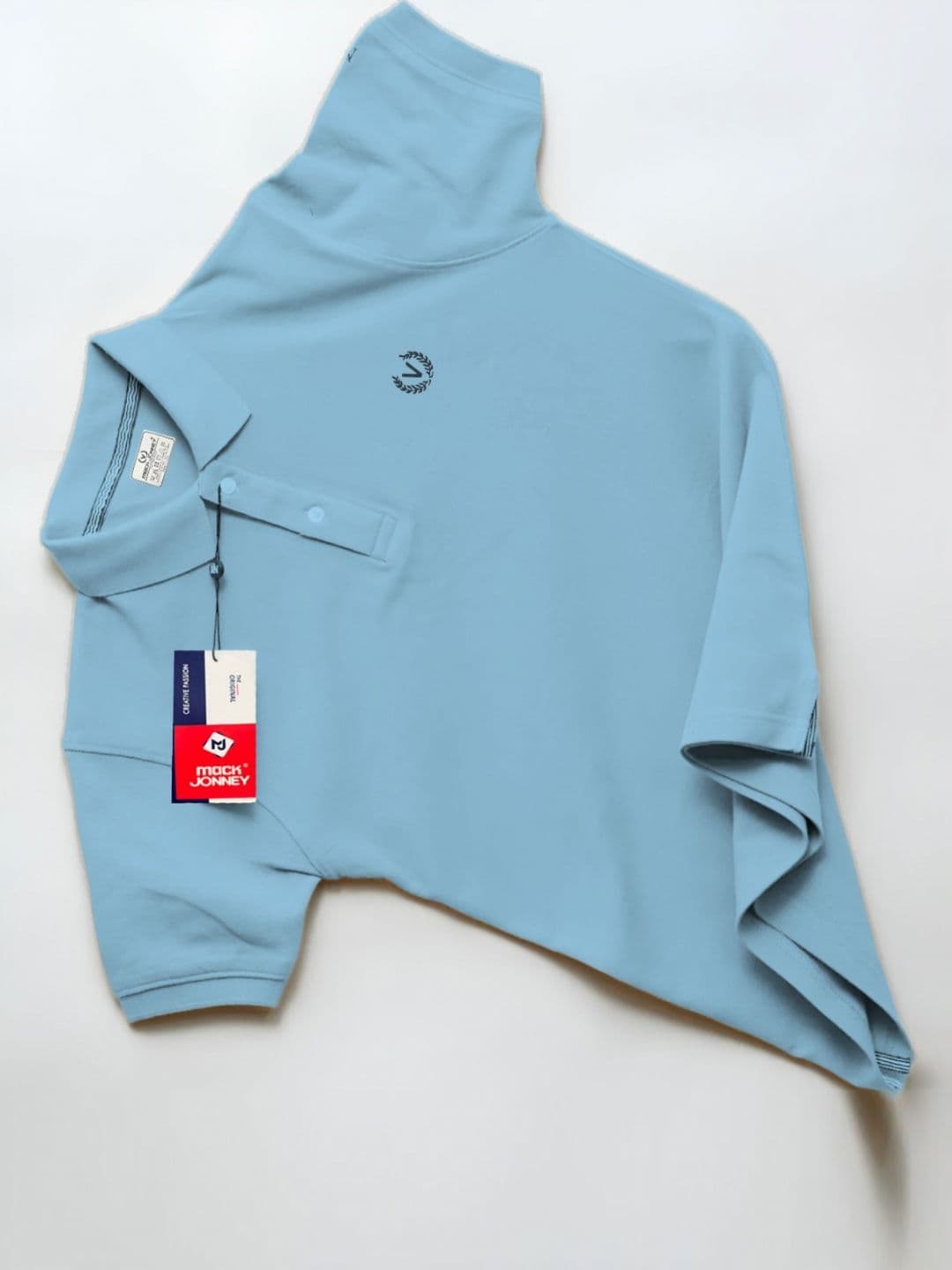 MACK JONNEY Men Solid Polo Collar Cotton T-shirt - view 1