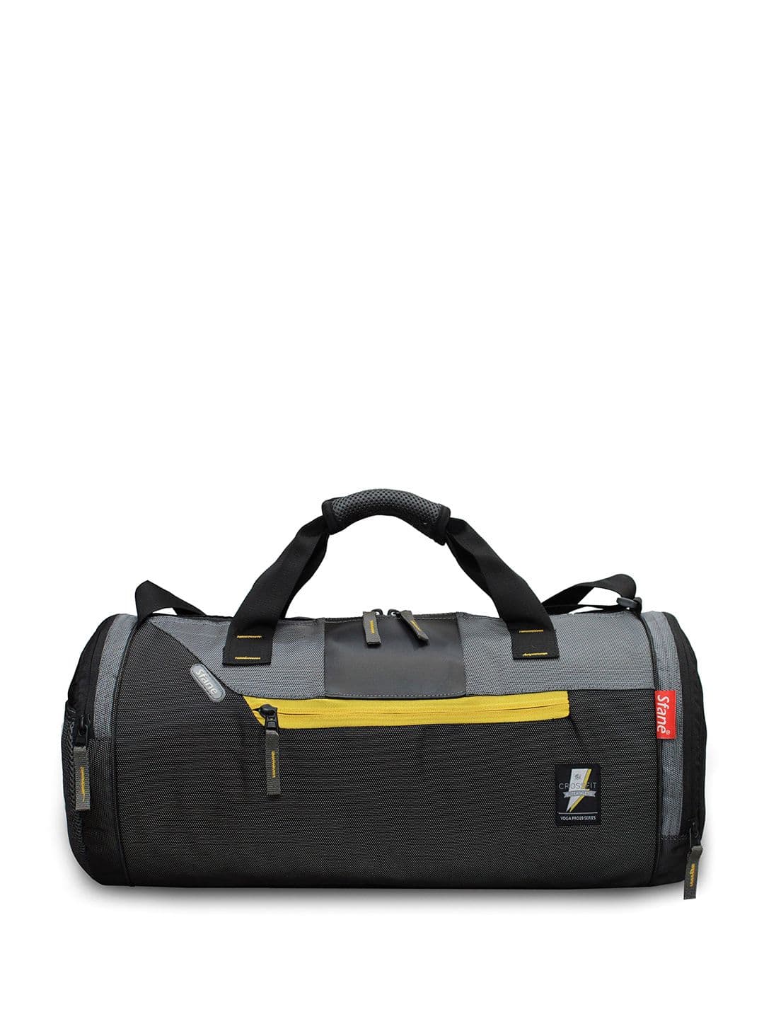 Sfane Black Medium Printed Sports Duffel Bag With Shoulder Straps - view 1